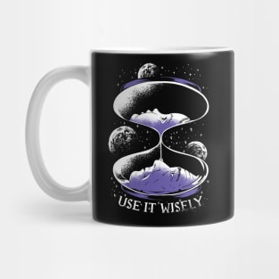 Use It Wisely Space Hourglass Mug